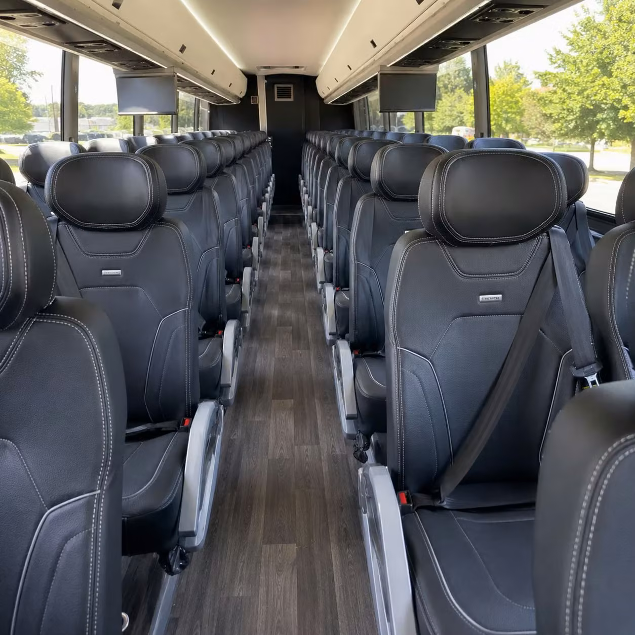 sunrise charter bus rental inside